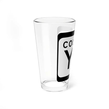 WIS County YD (Wisconsin) (Road Sign) Pint Glass 16oz - Go Mug Yourself