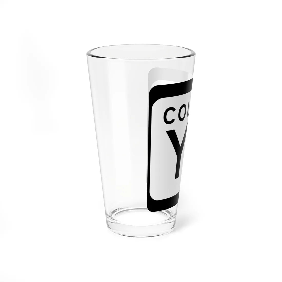 WIS County YD (Wisconsin) (Road Sign) Pint Glss 16oz - Go Mug Yourself