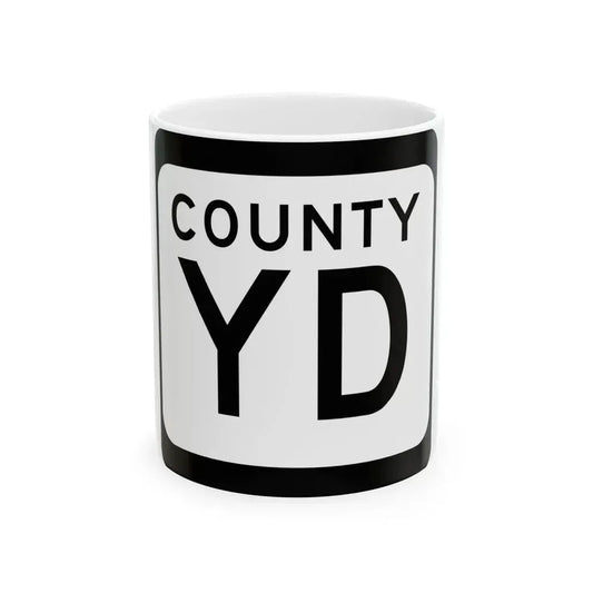 WIS County YD (Wisconsin) (Road Sign) White Coffee Mug 11oz - Go Mug Yourself