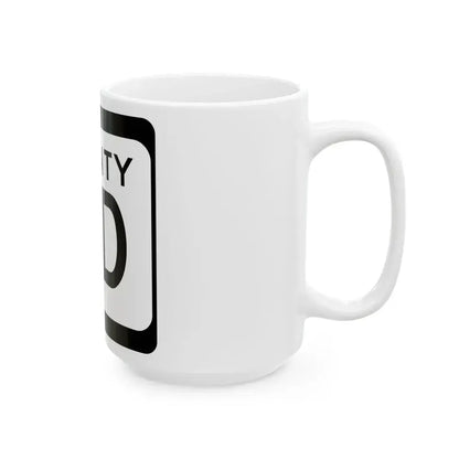 WIS County YD (Wisconsin) (Road Sign) White Coffee Mug - Go Mug Yourself