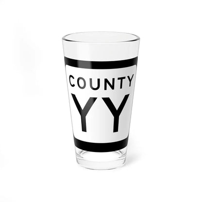 WIS County YY (Wisconsin) (Road Sign) Pint Glss 16oz 16oz - Go Mug Yourself