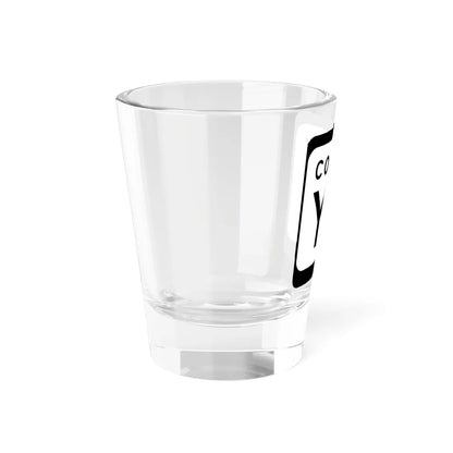 WIS County YY (Wisconsin) (Road Sign) Shot Glass 1.5oz - Go Mug Yourself