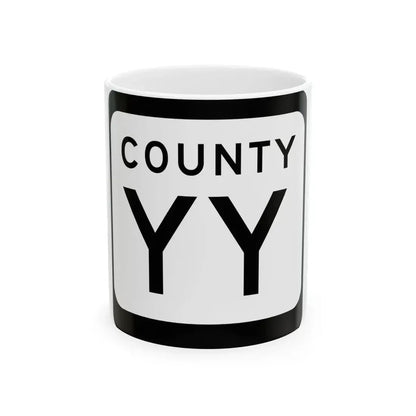 WIS County YY (Wisconsin) (Road Sign) White Coffee Mug 11oz - Go Mug Yourself
