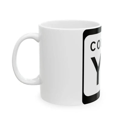 WIS County YY (Wisconsin) (Road Sign) White Coffee Mug - Go Mug Yourself
