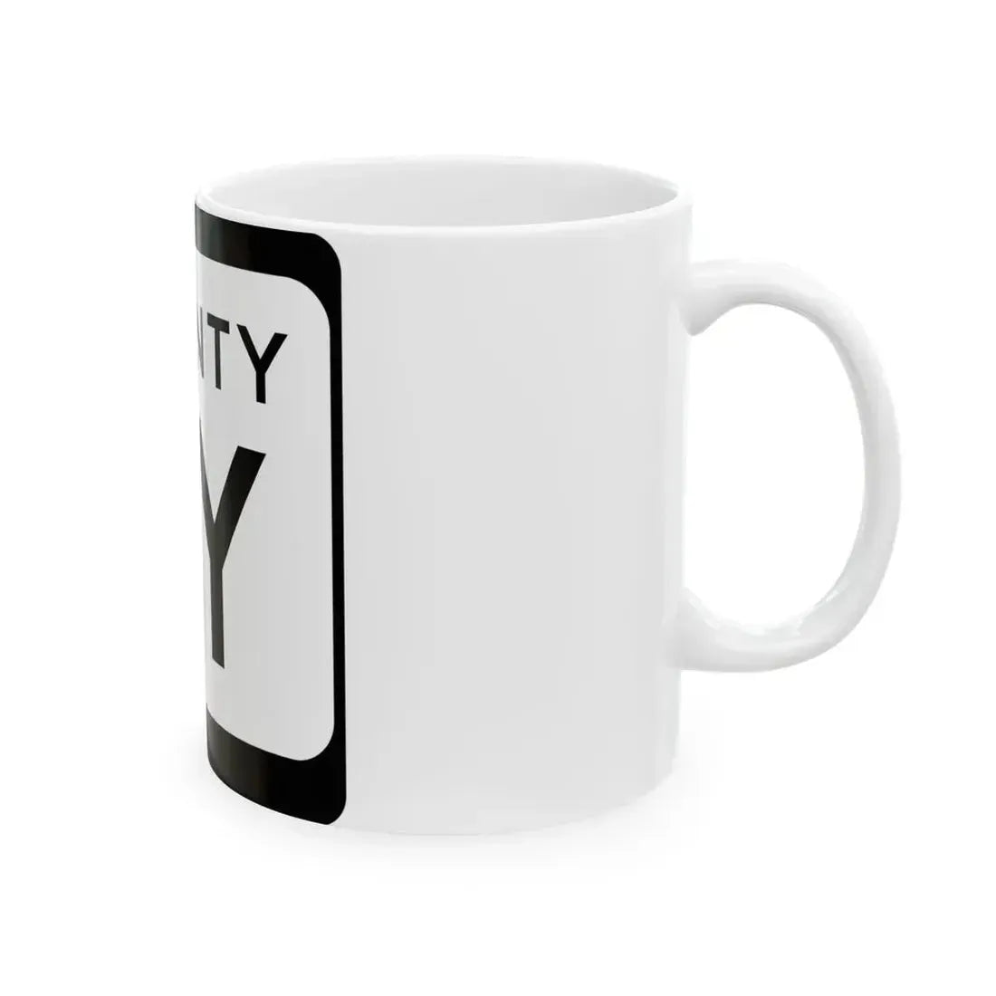 WIS County YY (Wisconsin) (Road Sign) White Coffee Mug - Go Mug Yourself