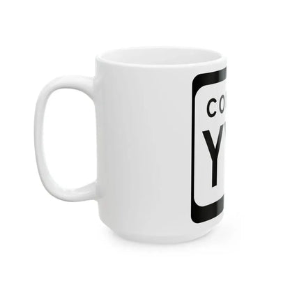 WIS County YYY (Wisconsin) (Road Sign) White Coffee Mug - Go Mug Yourself