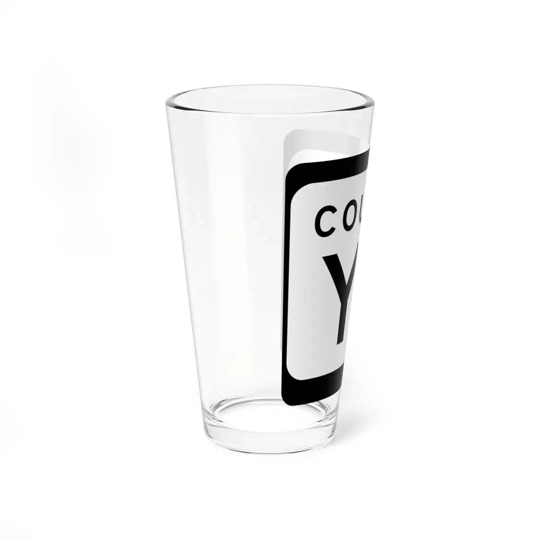 WIS County YZ (Wisconsin) (Road Sign) Pint Glass 16oz - Go Mug Yourself