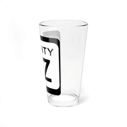 WIS County YZ (Wisconsin) (Road Sign) Pint Glss 16oz - Go Mug Yourself