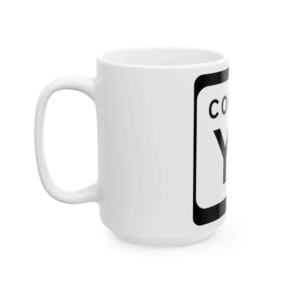 WIS County YZ (Wisconsin) (Road Sign) White Coffee Mug - Go Mug Yourself