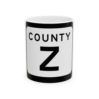 WIS County Z (Wisconsin) (Road Sign) White Coffee Mug 11oz - Go Mug Yourself