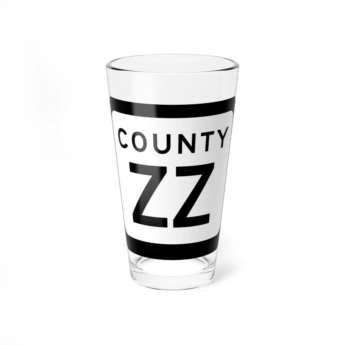 WIS County ZZ (Wisconsin) (Road Sign) Pint Glass 16oz 16oz - Go Mug Yourself