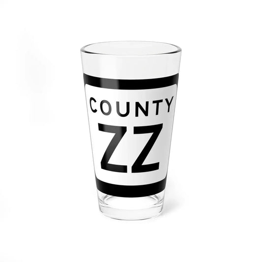 WIS County ZZ (Wisconsin) (Road Sign) Pint Glass 16oz 16oz - Go Mug Yourself