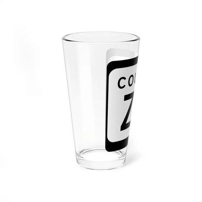 WIS County ZZ (Wisconsin) (Road Sign) Pint Glass 16oz - Go Mug Yourself