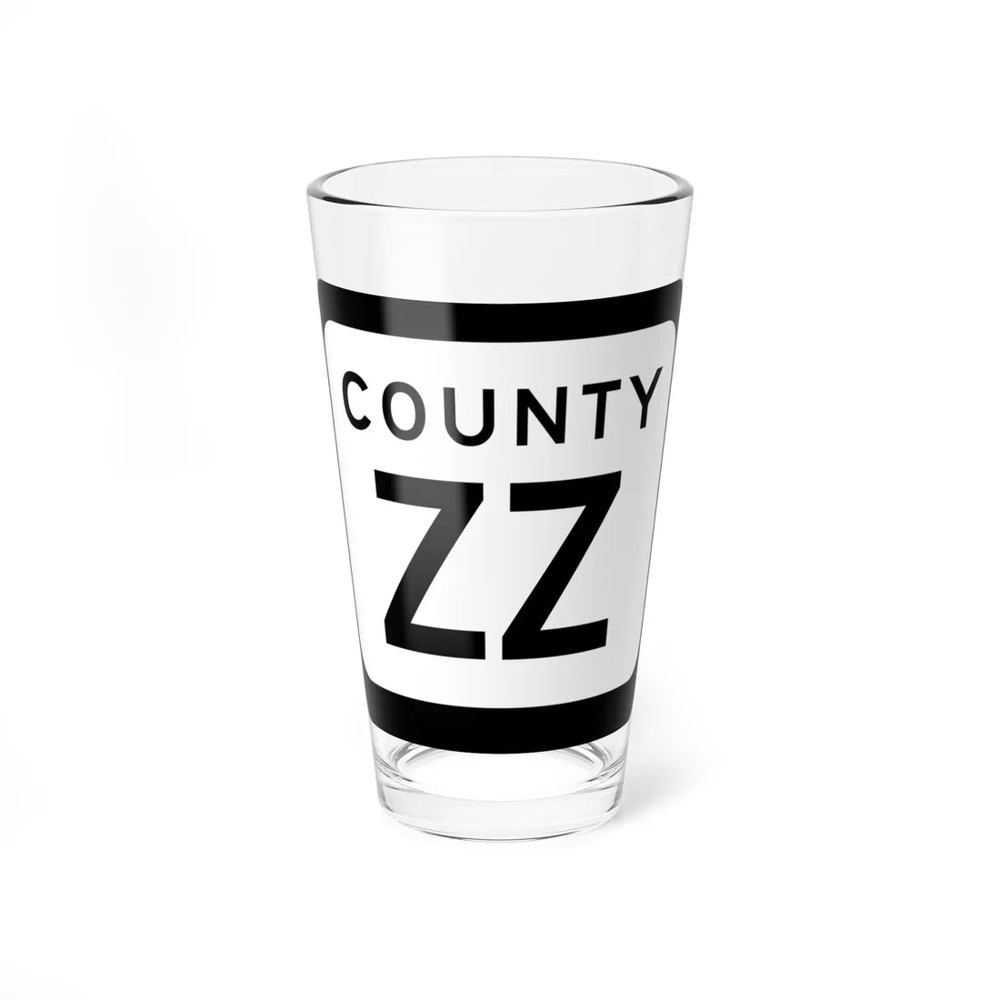 WIS County ZZ (Wisconsin) (Road Sign) Pint Glss 16oz 16oz - Go Mug Yourself