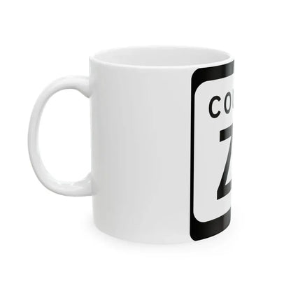 WIS County ZZ (Wisconsin) (Road Sign) White Coffee Mug - Go Mug Yourself