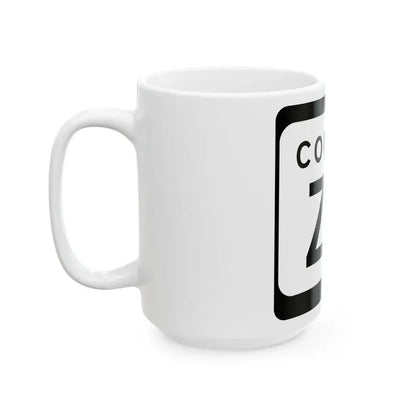 WIS County ZZ (Wisconsin) (Road Sign) White Coffee Mug - Go Mug Yourself