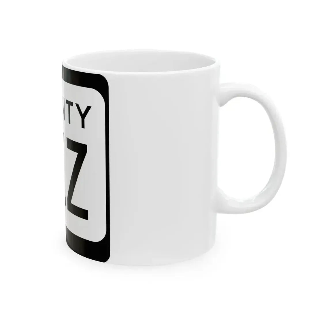 WIS County ZZZ (Wisconsin) (Road Sign) White Coffee Mug - Go Mug Yourself