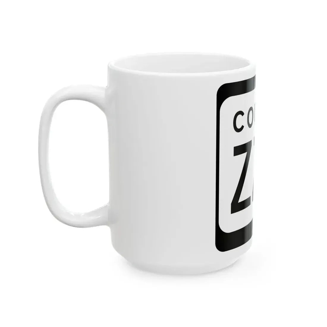 WIS County ZZZ (Wisconsin) (Road Sign) White Coffee Mug - Go Mug Yourself