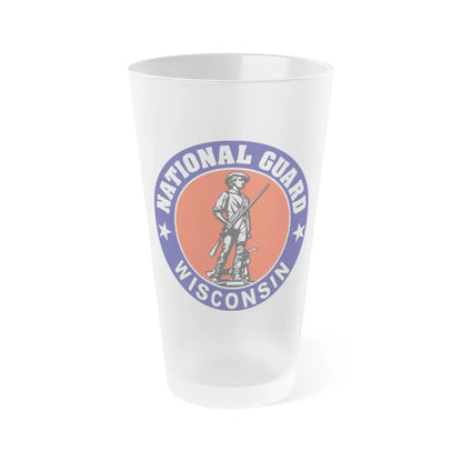 Wisconsin National Guard - Frosted Pint Glass 16oz-16oz-Frosted-Go Mug Yourself