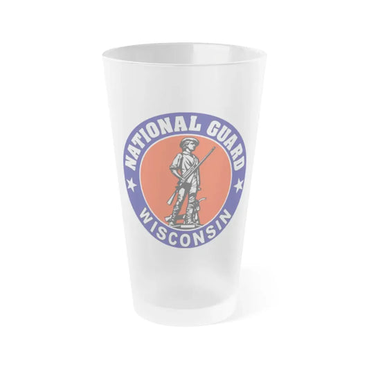 Wisconsin National Guard - Frosted Pint Glass 16oz 16oz Frosted - Go Mug Yourself
