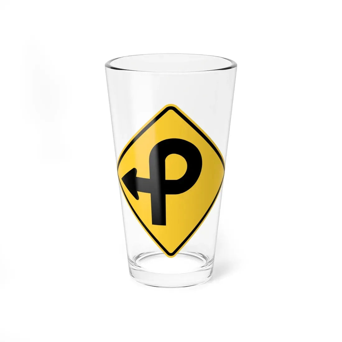 WISDOT W1-60 (Wisconsin) (Road Sign) Pint Glass 16oz 16oz - Go Mug Yourself