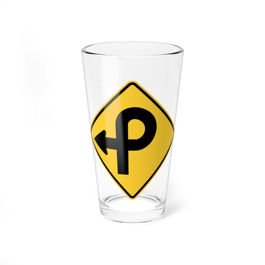 WISDOT W1-60 (Wisconsin) (Road Sign) Pint Glass 16oz 16oz - Go Mug Yourself