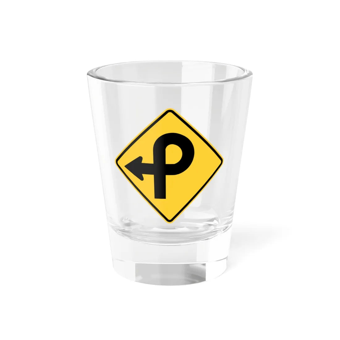 WISDOT W1-60 (Wisconsin) (Road Sign) Shot Glass 1.5oz 1.5oz - Go Mug Yourself