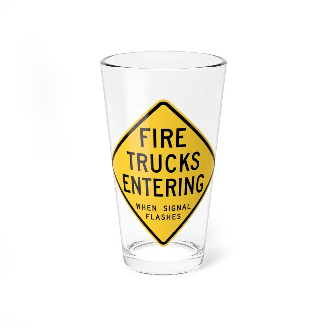 WISDOT W54-60 (Wisconsin) (Road Sign) Pint Glass 16oz 16oz - Go Mug Yourself