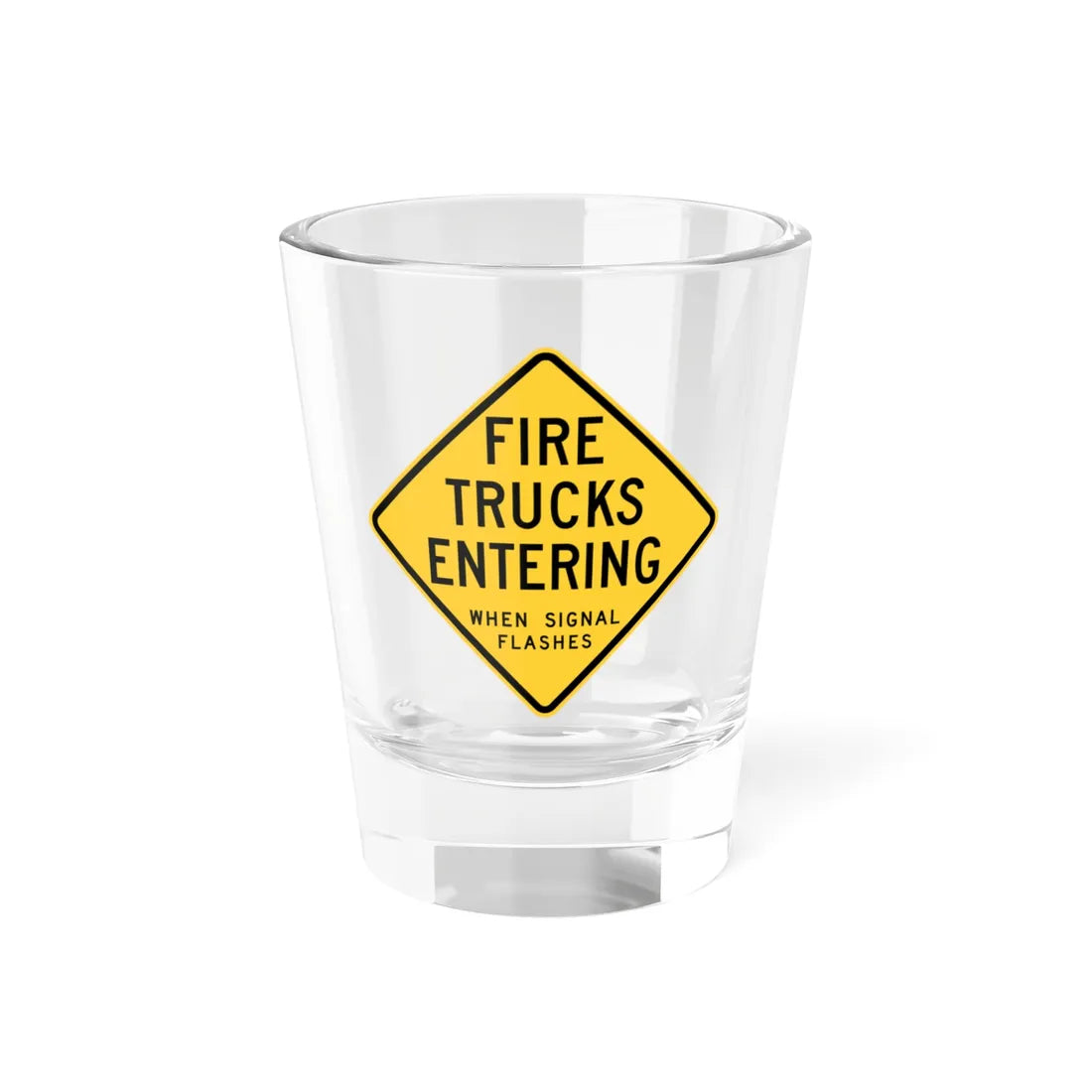 WISDOT W54-60 (Wisconsin) (Road Sign) Shot Glass 1.5oz 1.5oz - Go Mug Yourself
