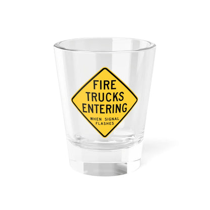 WISDOT W54-60 (Wisconsin) (Road Sign) Shot Glass 1.5oz 1.5oz - Go Mug Yourself