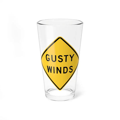 WISDOT W8-72 (Wisconsin) (Road Sign) Pint Glass 16oz 16oz - Go Mug Yourself