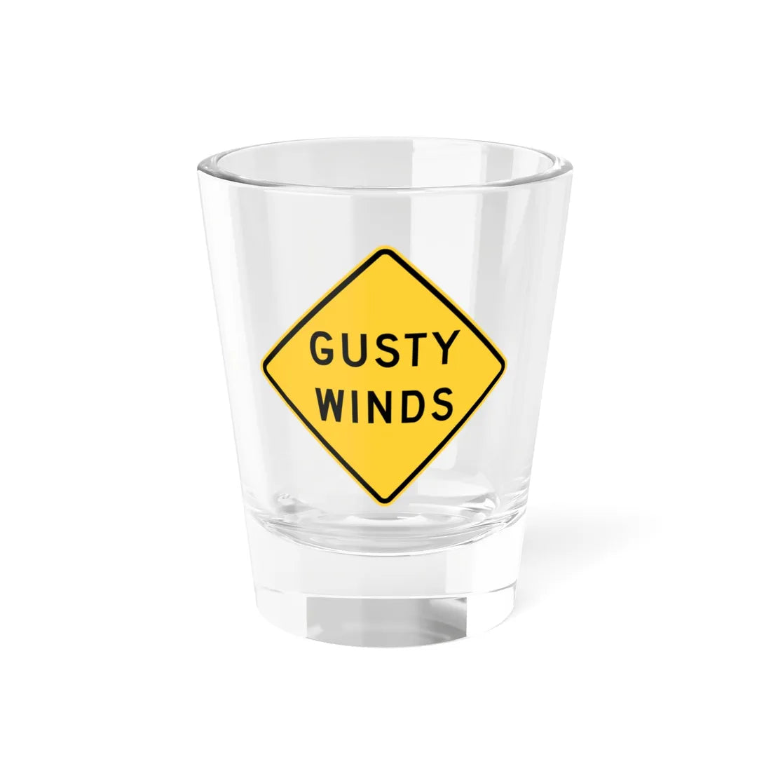 WISDOT W8-72 (Wisconsin) (Road Sign) Shot Glass 1.5oz 1.5oz - Go Mug Yourself