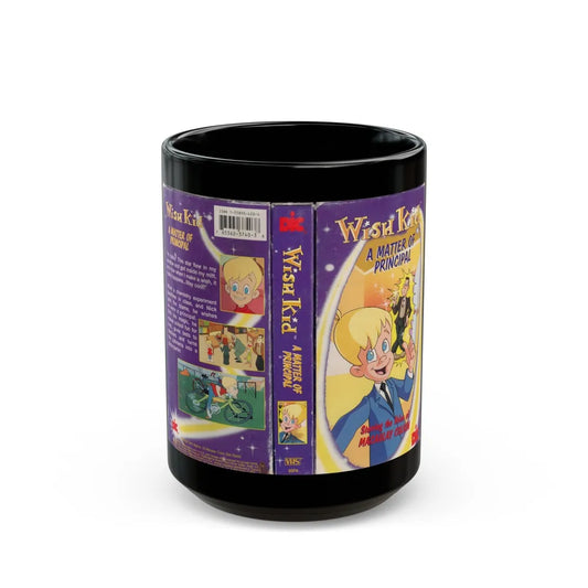 WISH KID A MATTER OF PRINCIPAL (VHS COVER) - Black Coffee Mug-15oz-Go Mug Yourself