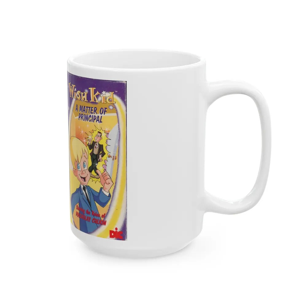 WISH KID A MATTER OF PRINCIPAL (VHS COVER) - White Coffee Mug-Go Mug Yourself