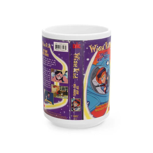 WISH KID TOP GUN WILL TRAVEL (VHS COVER) - White Coffee Mug 15oz - Go Mug Yourself
