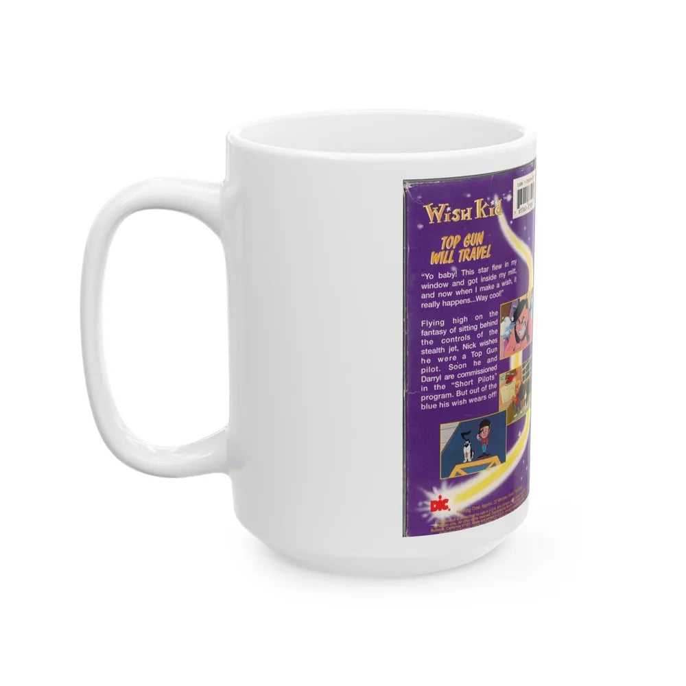 WISH KID TOP GUN WILL TRAVEL (VHS COVER) - White Coffee Mug-Go Mug Yourself