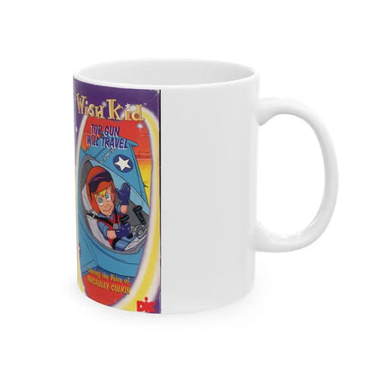 WISH KID TOP GUN WILL TRAVEL (VHS COVER) - White Coffee Mug - Go Mug Yourself