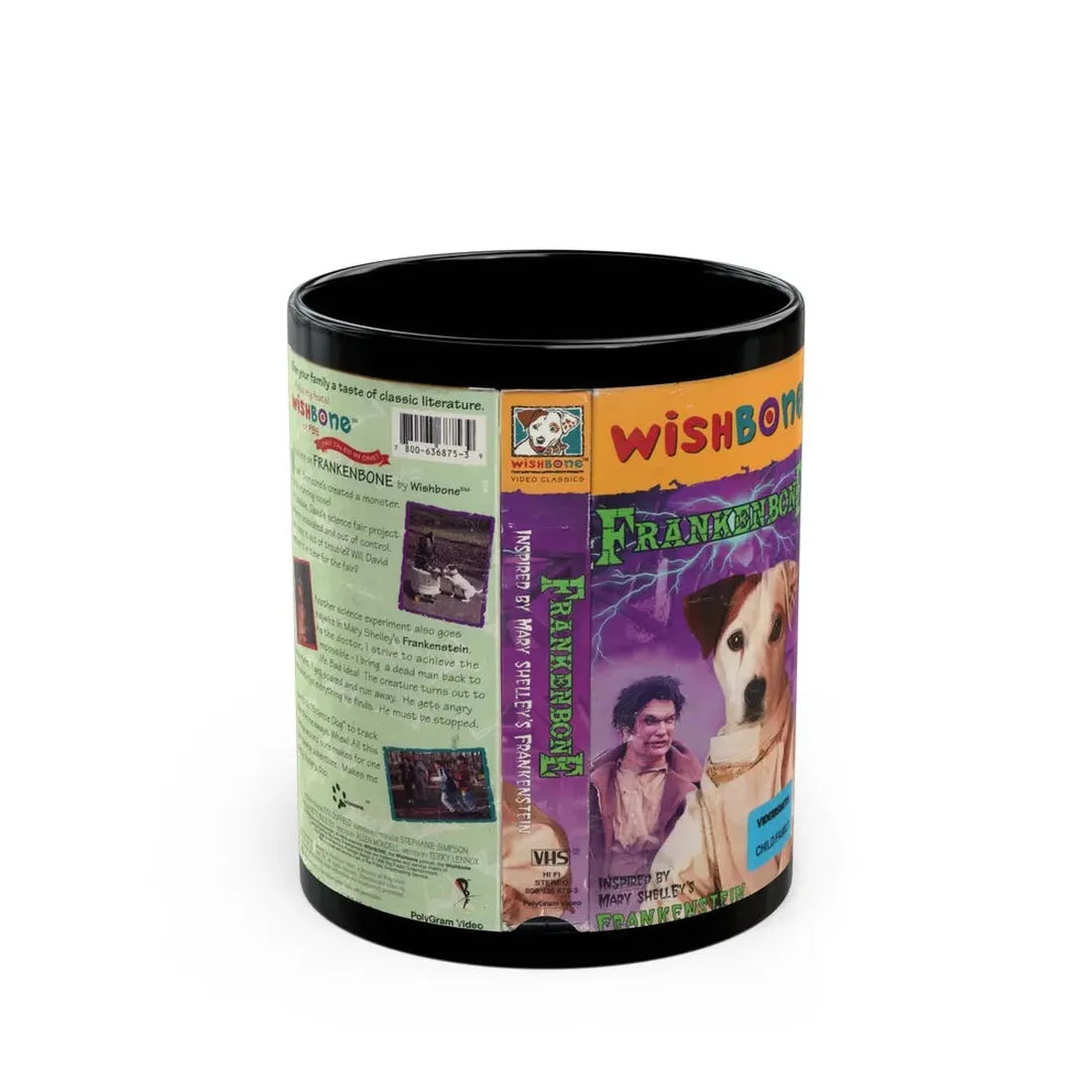 WISHBONE FRANKENBONE (VHS COVER) - Black Coffee Mug 11oz - Go Mug Yourself