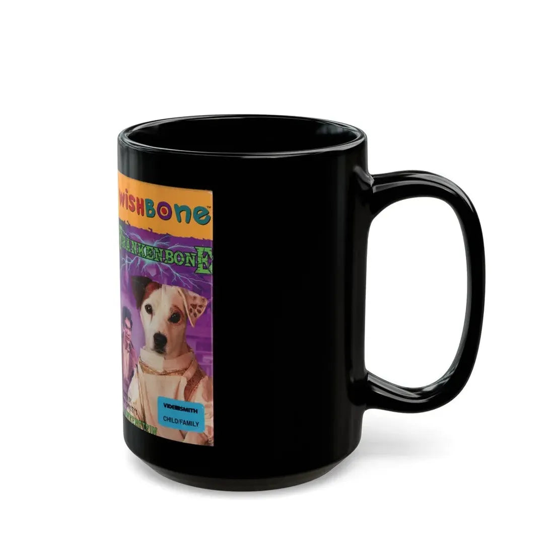 WISHBONE FRANKENBONE (VHS COVER) - Black Coffee Mug - Go Mug Yourself
