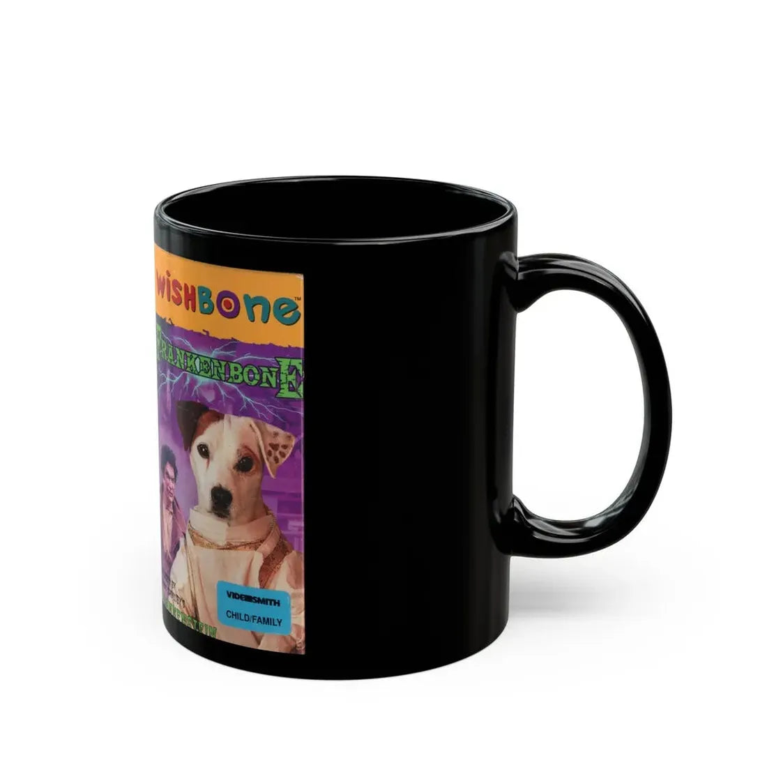 WISHBONE FRANKENBONE (VHS COVER) - Black Coffee Mug - Go Mug Yourself