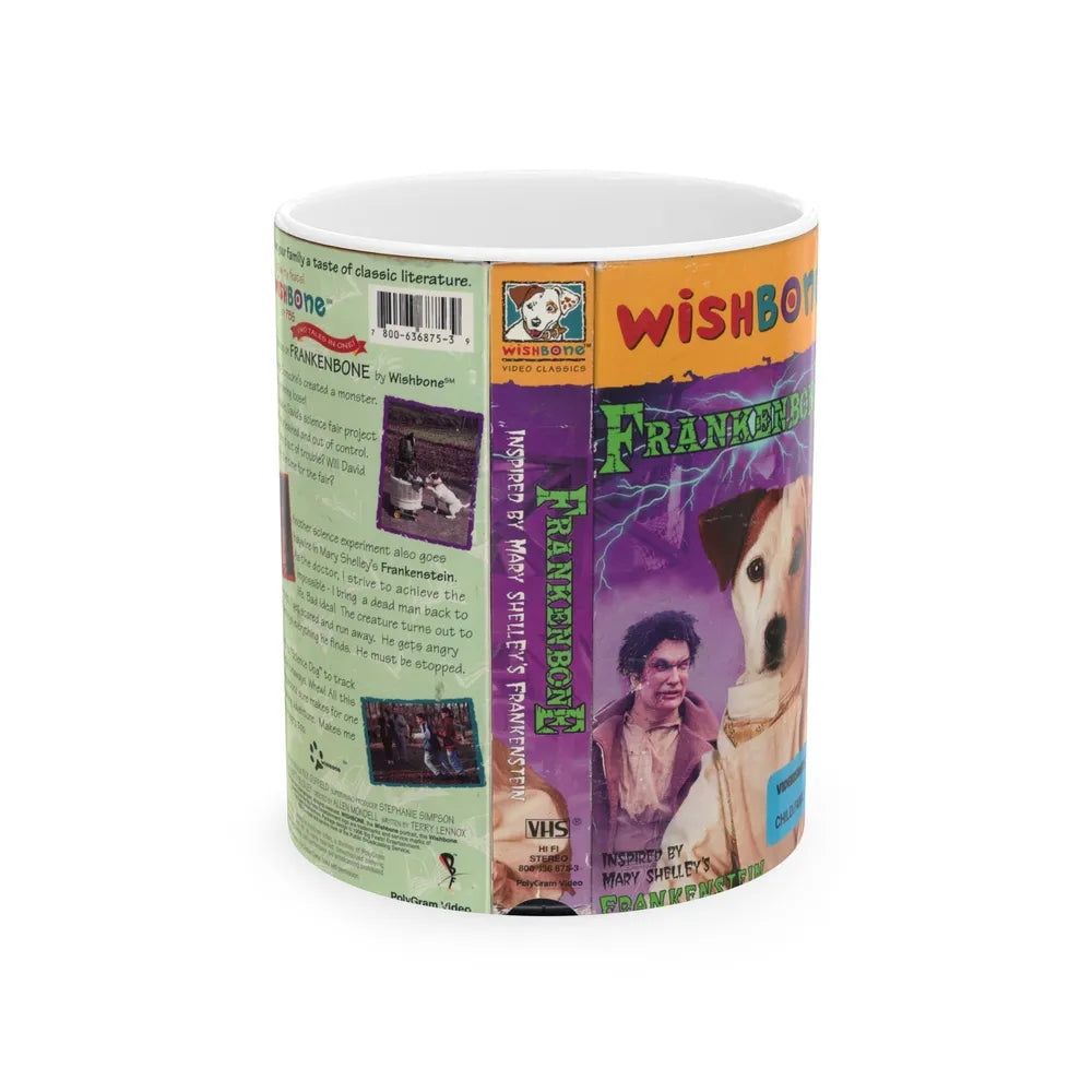 WISHBONE FRANKENBONE (VHS COVER) - White Coffee Mug-11oz-Go Mug Yourself