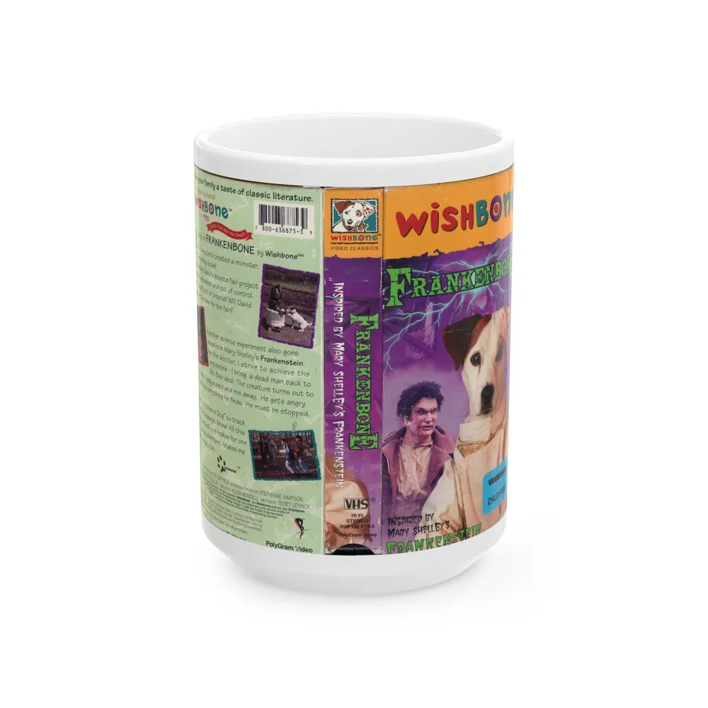 WISHBONE FRANKENBONE (VHS COVER) - White Coffee Mug-15oz-Go Mug Yourself