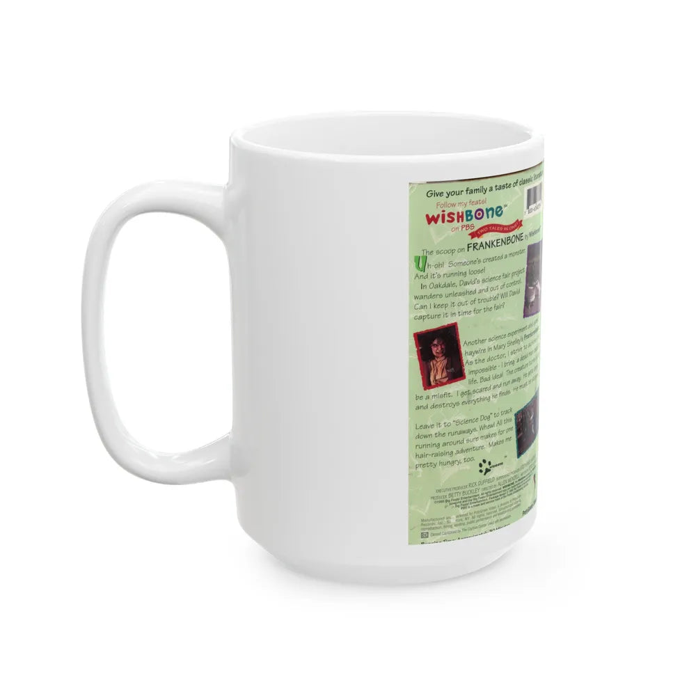 WISHBONE FRANKENBONE (VHS COVER) - White Coffee Mug-Go Mug Yourself