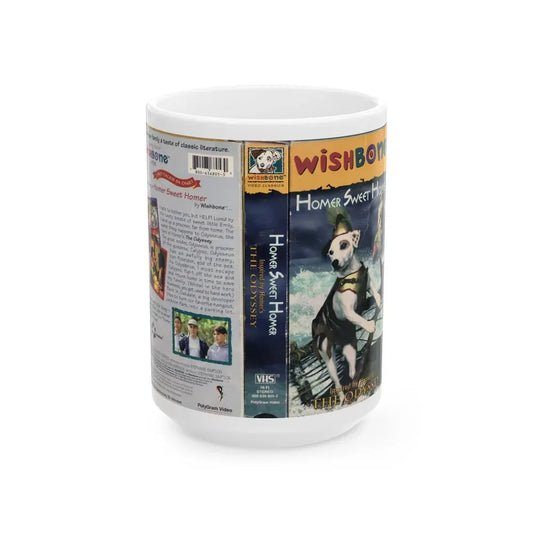 WISHBONE HOMER SWEET HOMER (VHS COVER) - White Coffee Mug 15oz - Go Mug Yourself