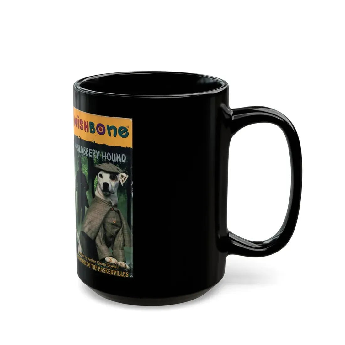 WISHBONE THE SLOBBERY HOUND (VHS COVER) - Black Coffee Mug - Go Mug Yourself