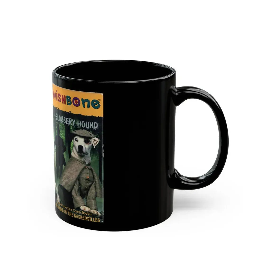 WISHBONE THE SLOBBERY HOUND (VHS COVER) - Black Coffee Mug - Go Mug Yourself