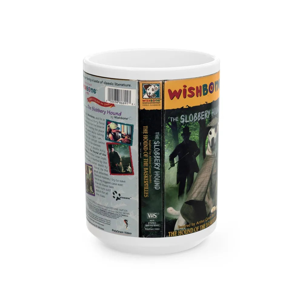 WISHBONE THE SLOBBERY HOUND (VHS COVER) - White Coffee Mug-15oz-Go Mug Yourself