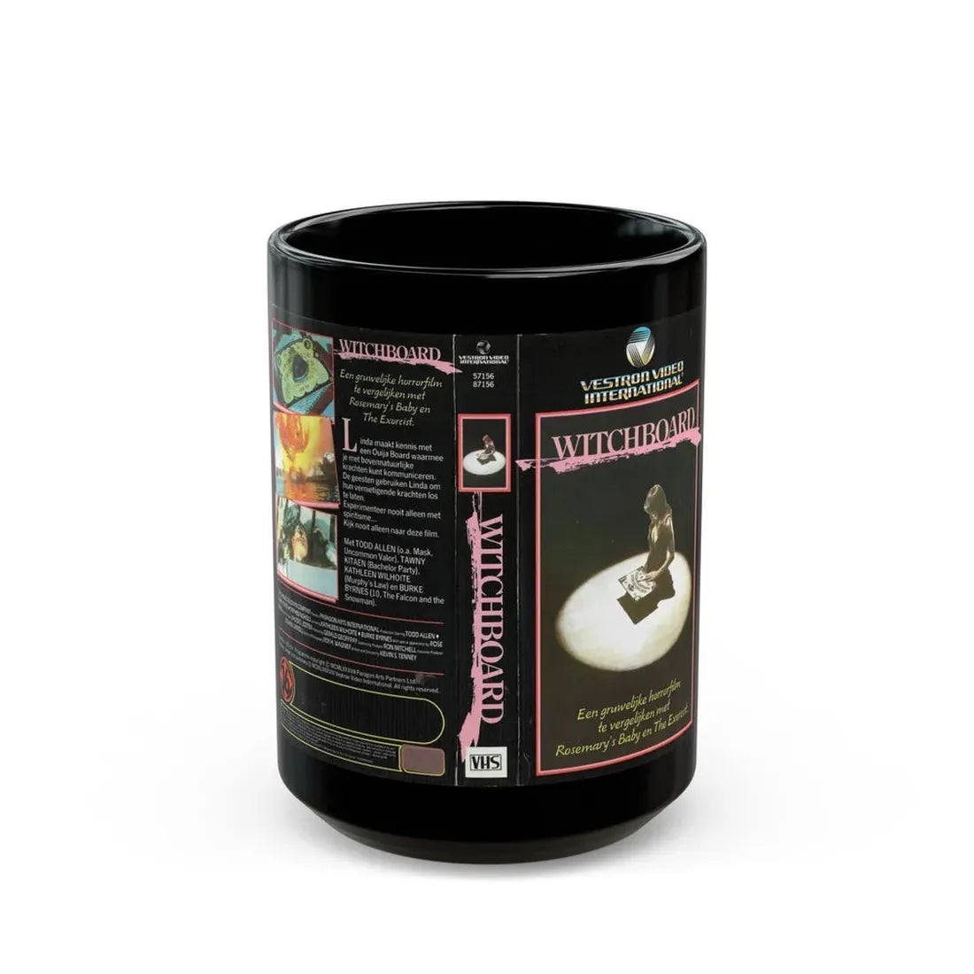 WITCHBOARD 1 (VHS COVER) - Black Coffee Mug 15oz - Go Mug Yourself