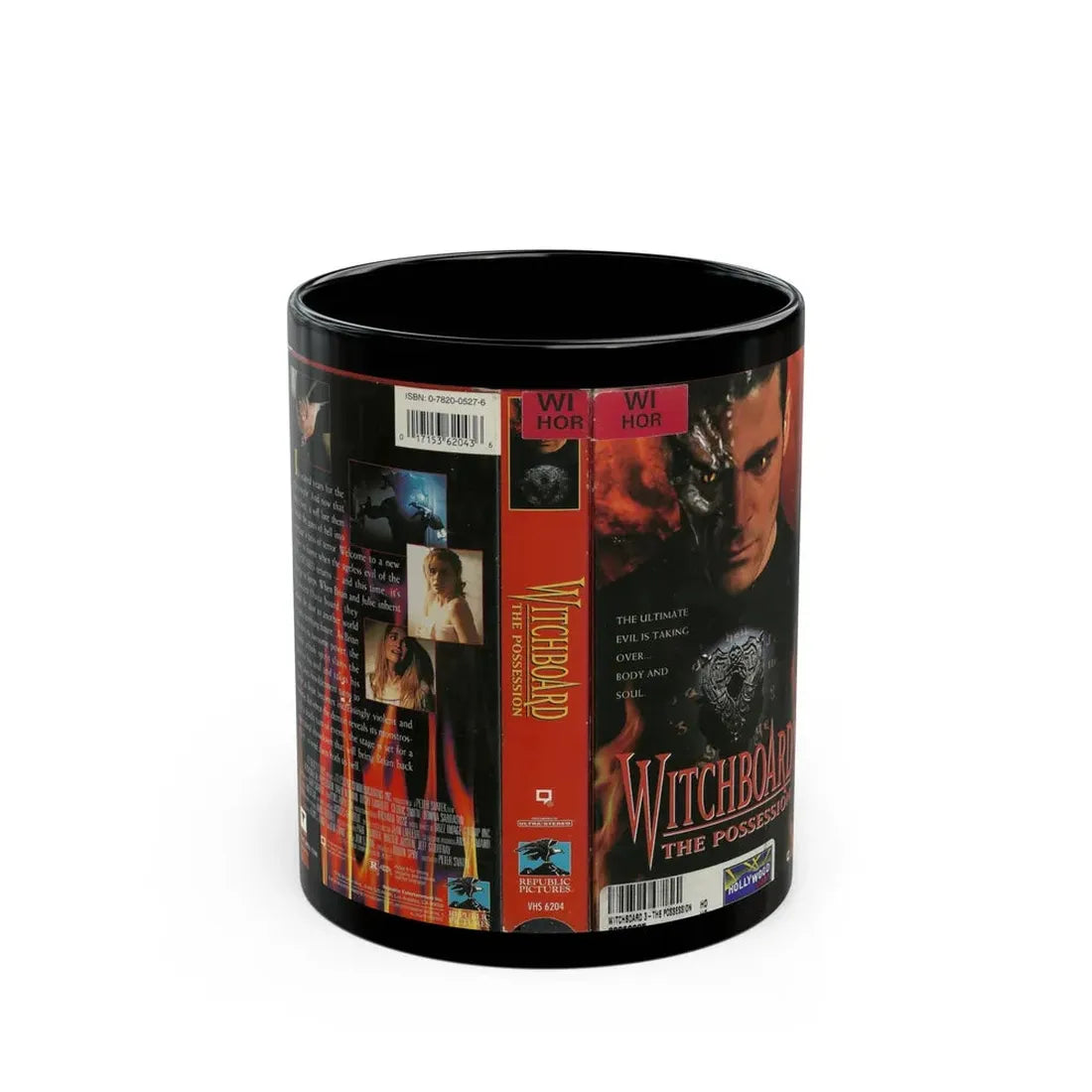 WITCHBOARD THE POSSESSION HOLLYWOOD VIDEO (VHS COVER) - Black Coffee Mug 11oz - Go Mug Yourself