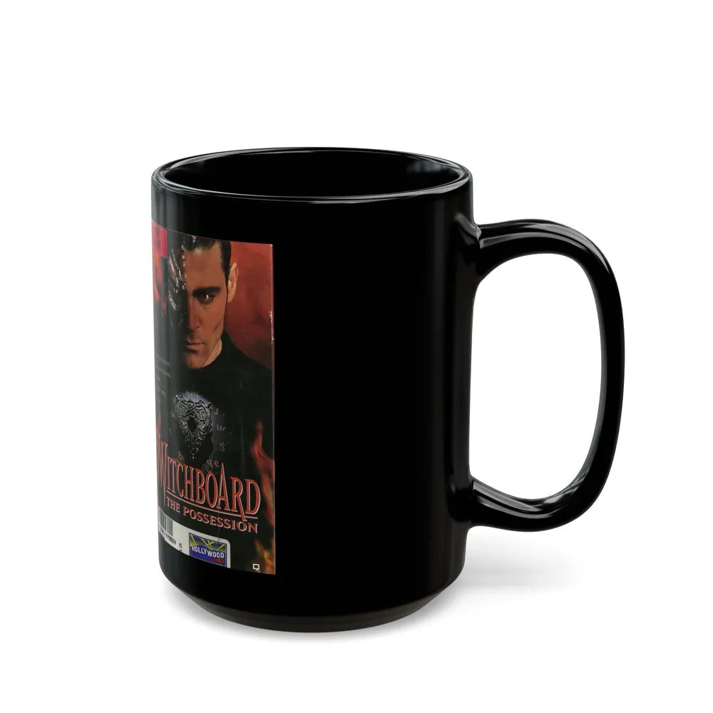 WITCHBOARD THE POSSESSION HOLLYWOOD VIDEO (VHS COVER) - Black Coffee Mug-Go Mug Yourself